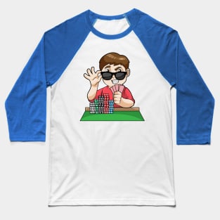 Poker player at Poker with Sunglasses Baseball T-Shirt